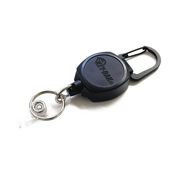 Key-Bak Key Reel, Black, polycarbonate, Badge Holder 0KB1-0A22