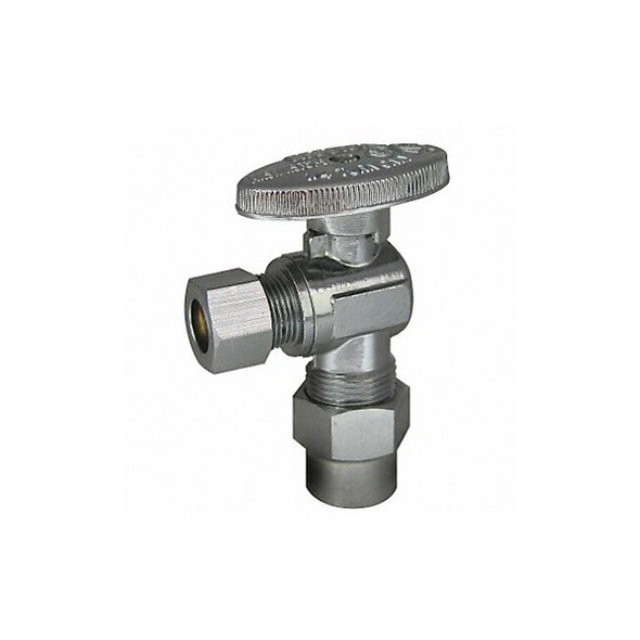 Kissler 1/4-Turn Stop,Angle,1/2 Inx3/8 In 88-9230