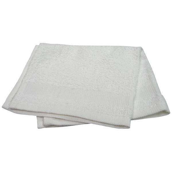 R & R Textile Wash Cloth,12x12 In,White,PK12 61200