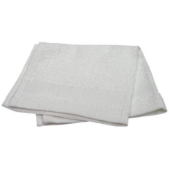 R & R Textile Wash Cloth,12x12 In,White,PK12 61200