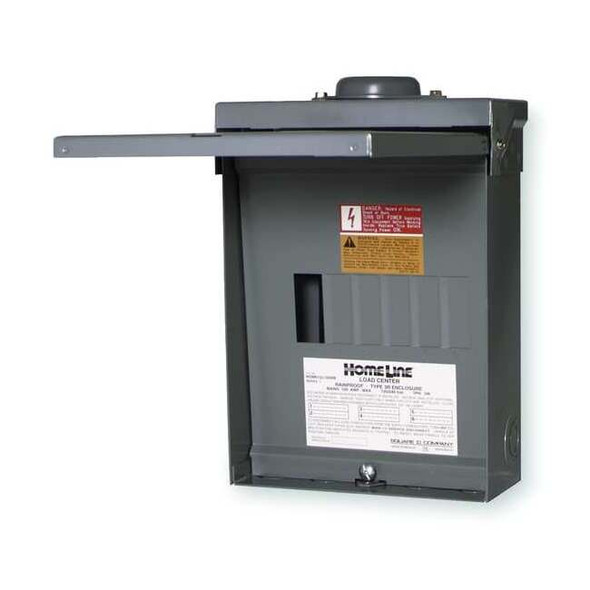 Square D Load Center, 6 Spaces, 100A Amps, 120/240V AC QO612L100RB