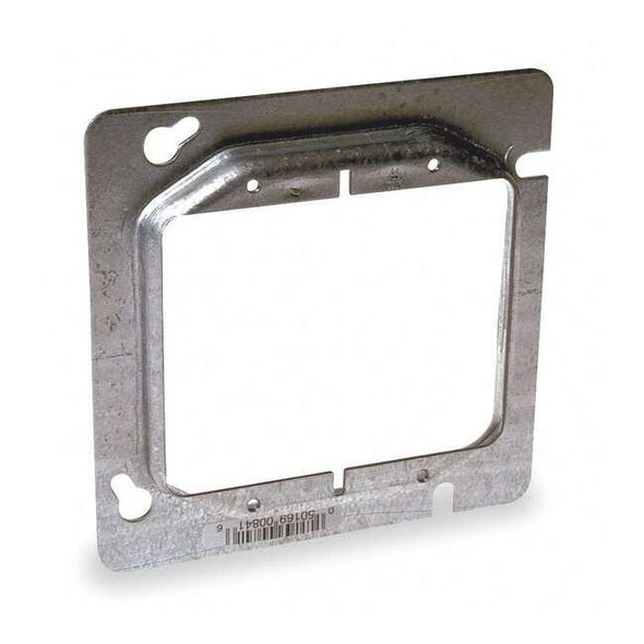 Raco Mud Ring, 2 Gangs, Galvanized Zinc, Square Box Type 841