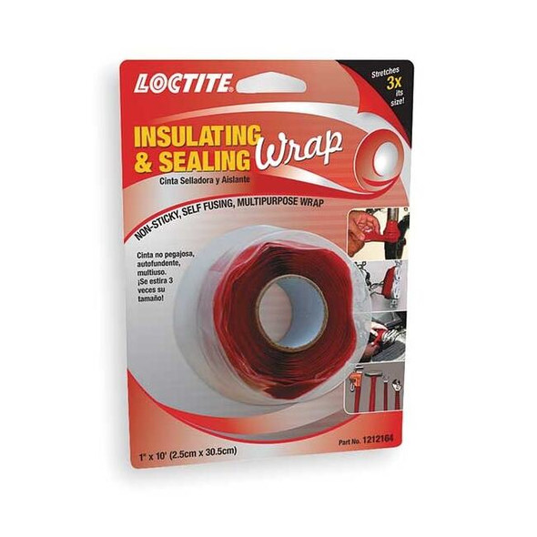 Loctite Repair Tape, Silicone, Red, 3-3/8 yd L 1212164