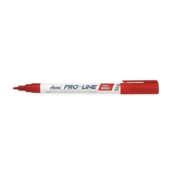 Markal Paint Marker, Fine Tip, Red Color Family, Paint 96874
