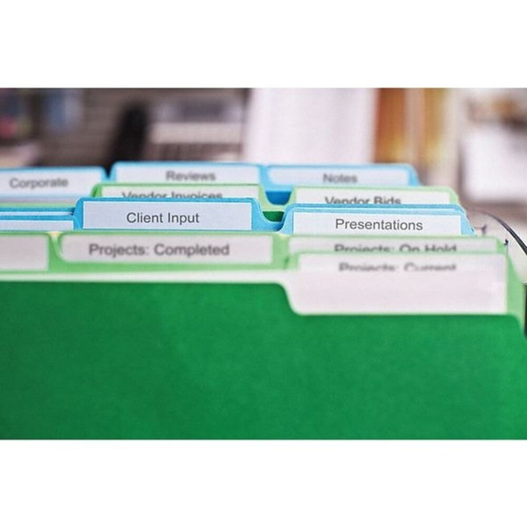 Dymo Adhesive Label Tape Cartridge 1-2" x 23 ft., Black-White 45013