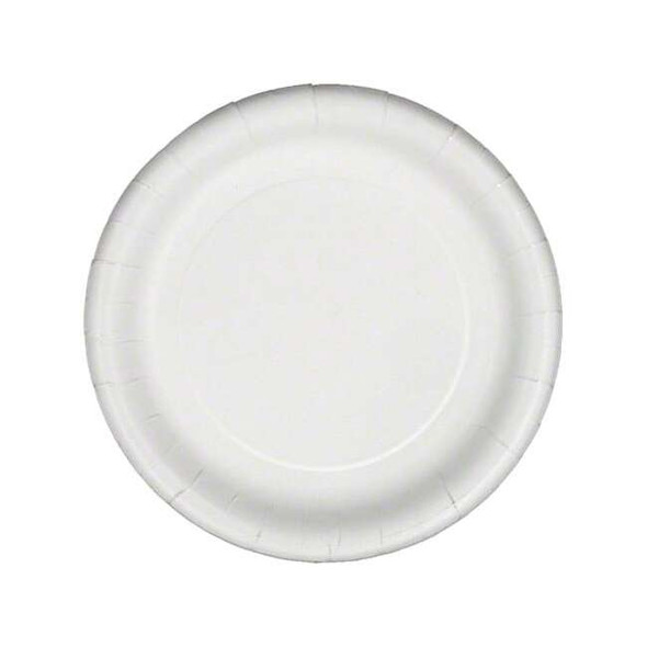 Manufacturer Varies Disposable Paper Plate,7 in,White,PK500 23500