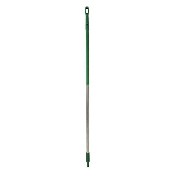 Vikan 59" Color Coded Handle, 1 1/4 in Dia, Green, Aluminum 29372