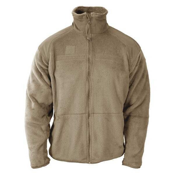 Propper Jacket, 100% Polyester Fleece, Nylon, Zip, Tan, R/L F54880E233L2