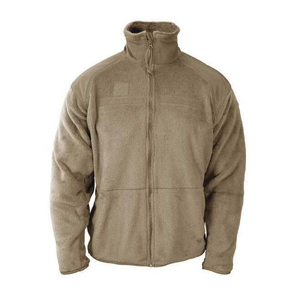 Propper Jacket, 100% Polyester Fleece, Nylon, Zip, Tan, R/L F54880E233L2