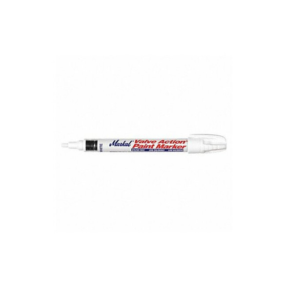 Markal Paint Marker, Medium Tip, White Color Family, Paint 96820