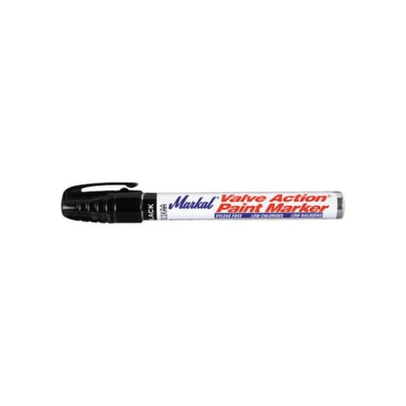 Markal Paint Marker, Medium Tip, Black Color Family, Paint 96823