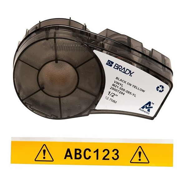 Yellow All Weather Vinyl Labels for Brady M210 and M211, 0.5in