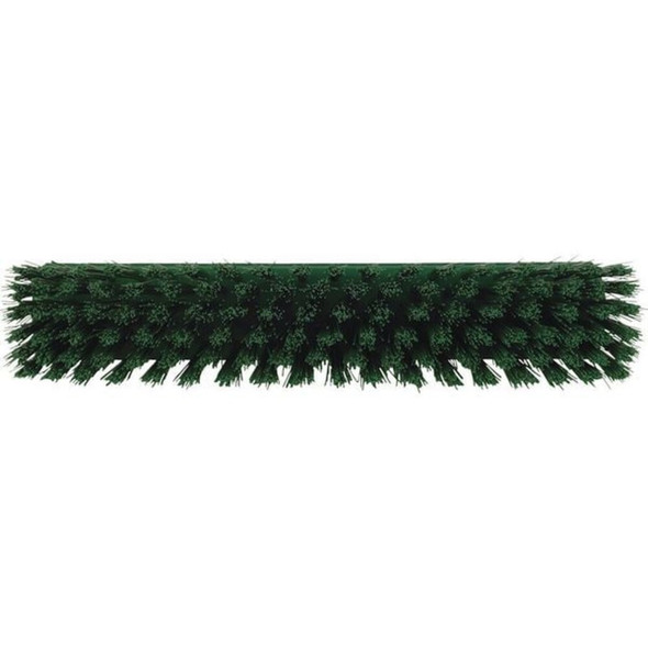 Vikan 12 in Sweep Face Broom Head, Stiff, Synthetic, Green 31662