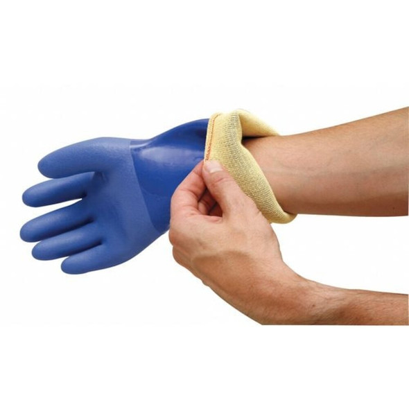 KV660 Chemical Resistant Gloves, PVC, 12 in L, 22 mil, Blue, L, 1 PR  KV660L-09