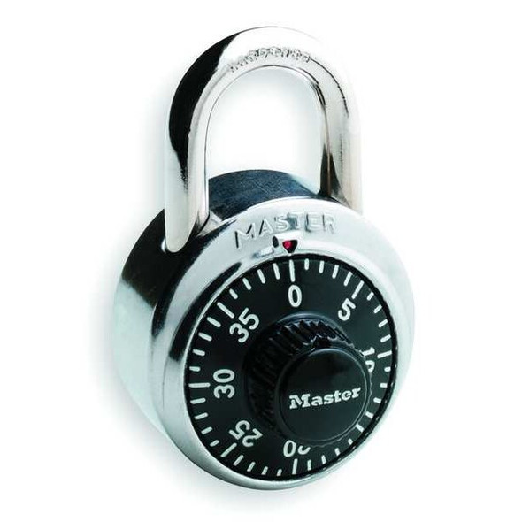 Master Lock Combination Padlock,2 in,Round,Silver 1500DWWG Master Lock Combination Padlock,2 in,Round,Silver 1500DWWG