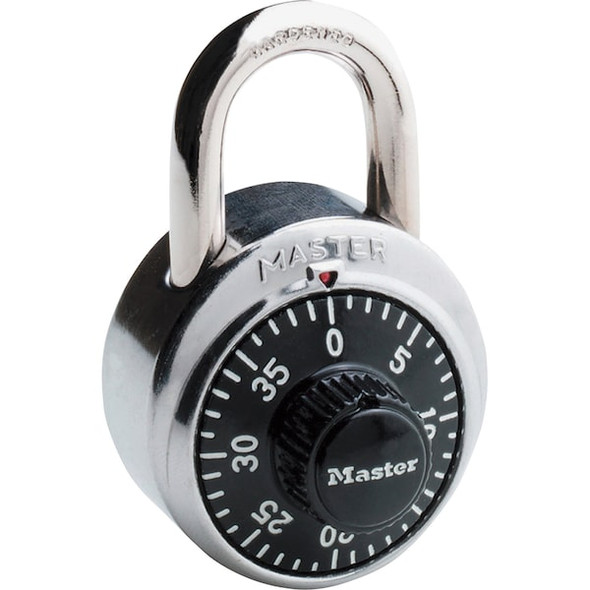 Master Lock Combination Padlock,Center,Silver 1500DWWG