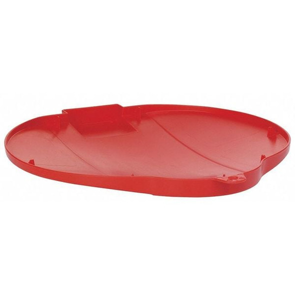 Vikan Round Pail Lid, 12 1/4 in Dia, Red, Polypropylene 56874