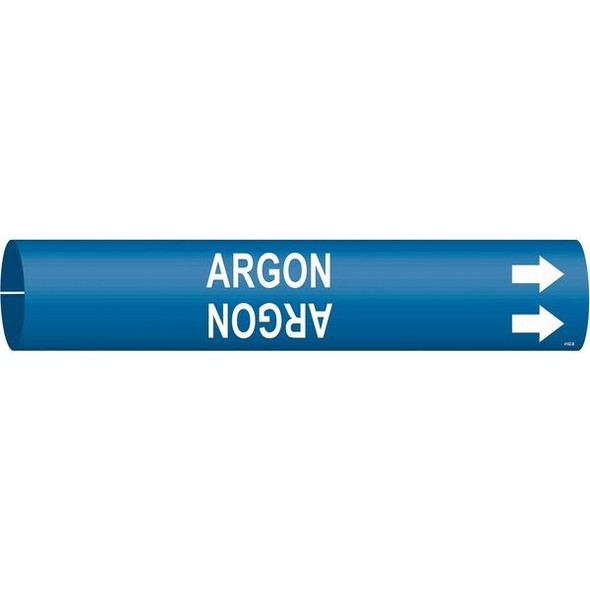 Brady Pipe Marker,Argon,Blue,1-1/2 to 2-3/8 In 4162-B