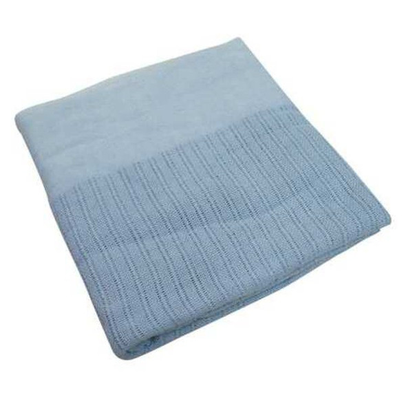 R & R Textile Blanket,90 in L,Blue X51002