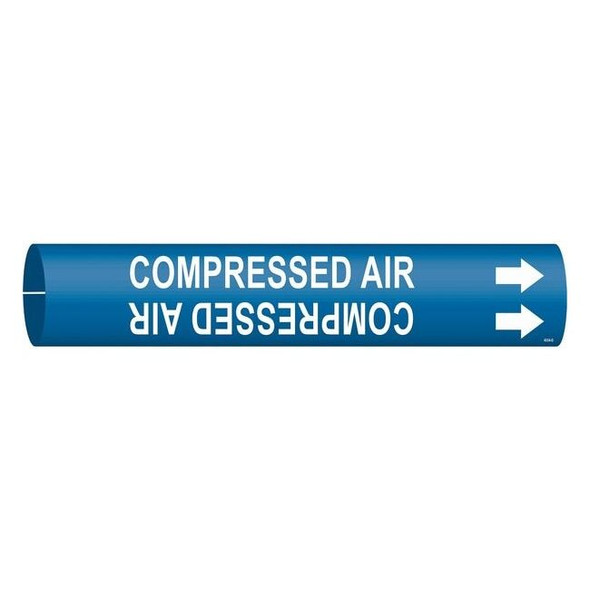 Brady Pipe Marker,Compressed Air,Blue,4 to6 In 4034-D