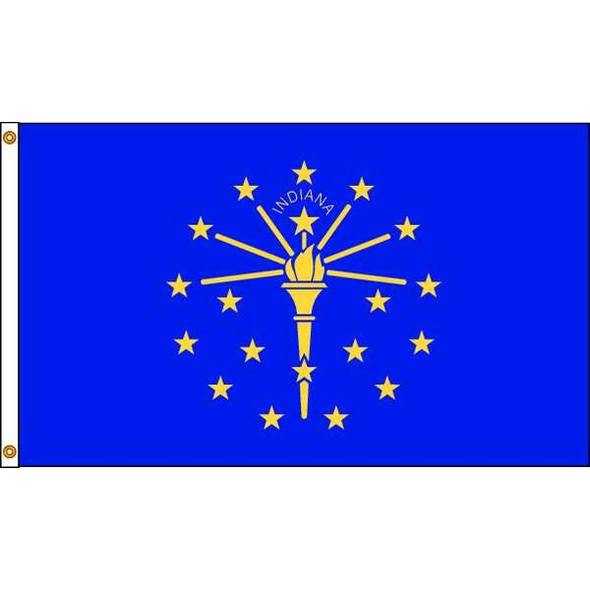 Annin Flagmakers Indiana Flag,4x6 Ft,Nylon 141670