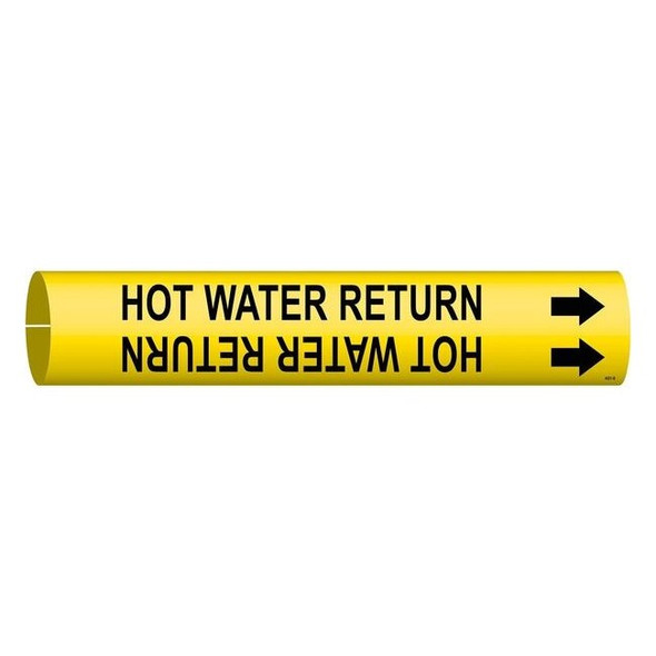 Brady Pipe Mrkr,Hot Water Return,1-1/2 to2-3/8, 4081-B 4081-B