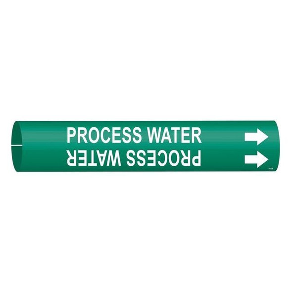 Brady Pipe Mrkr,Process Water,1-1/2to2-3/8 In, 4113-B 4113-B
