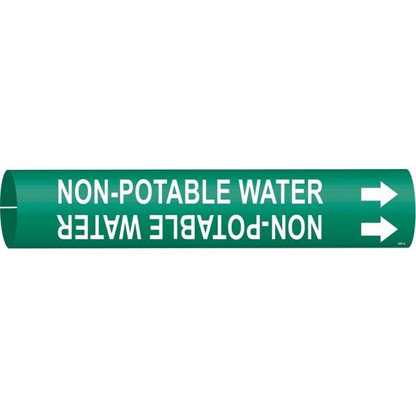 Brady Pipe Mrkr,Non-Potable Water,3/4to1-3/8In 4351-A
