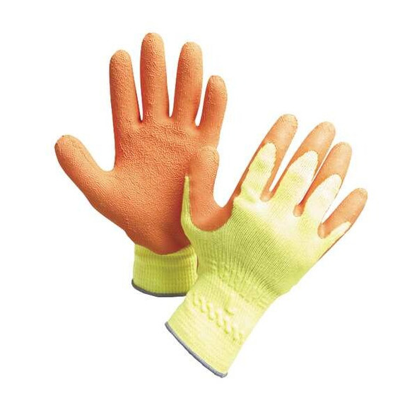 Showa Coated Gloves,Orange/Hi-Vis Yellow,M,PR 317M-08