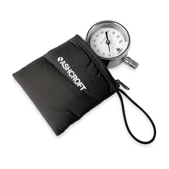 Test Pressure Gauge, 0 to 200 psi, 3 in Dial, 1/4 in NPT, Bottom Location