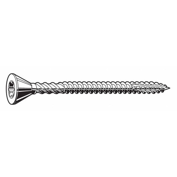Deck Screw, #8 x 3 in, 18-8 Stainless Steel, Flat Head, Torx Drive, 200 PK