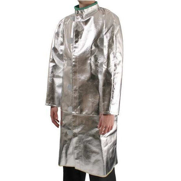 Aluminized Coat, L, 19 oz Carbon Kevlar(R), Snaps Closure  C22NLLG45