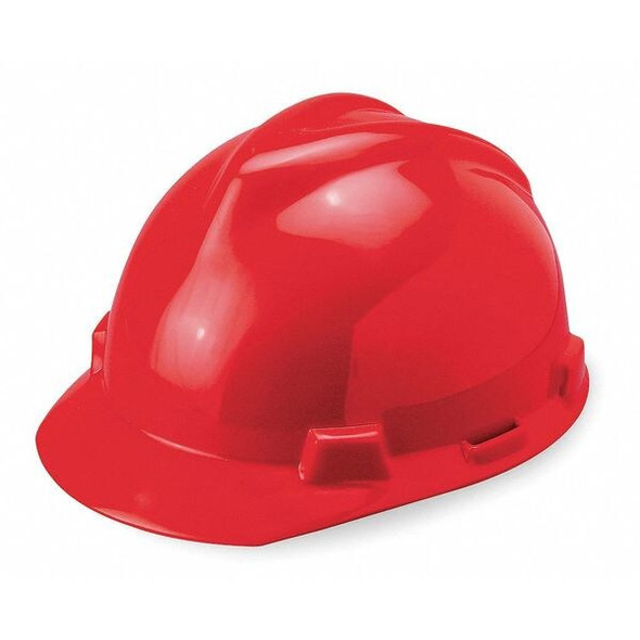 Hard Hat, V-Gard(R), Polyethylene, 4 Point Pinlock, Type 1, Class E, Red