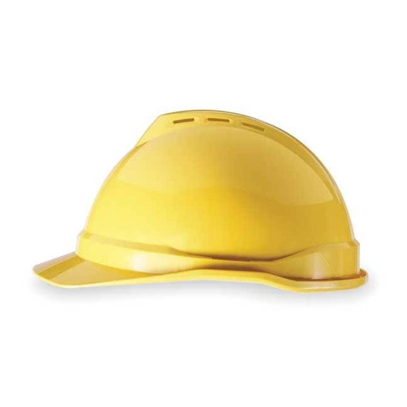 Hard Hat, V-Gard(R) 500, Polyethylene, 4 Point Ratchet, Type 1, Class C, Yellow