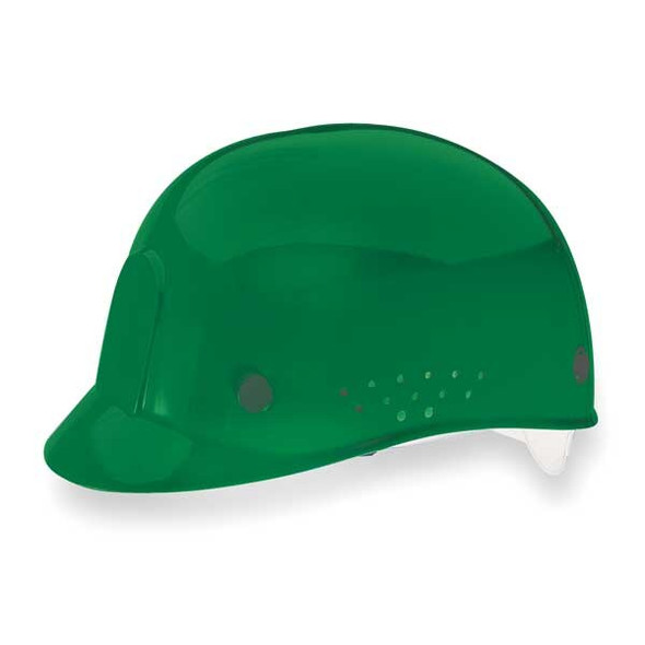 Bump Cap, Front Brim, Perforated Sides, Pinlock Suspension, 6 1/2 to 8, Green