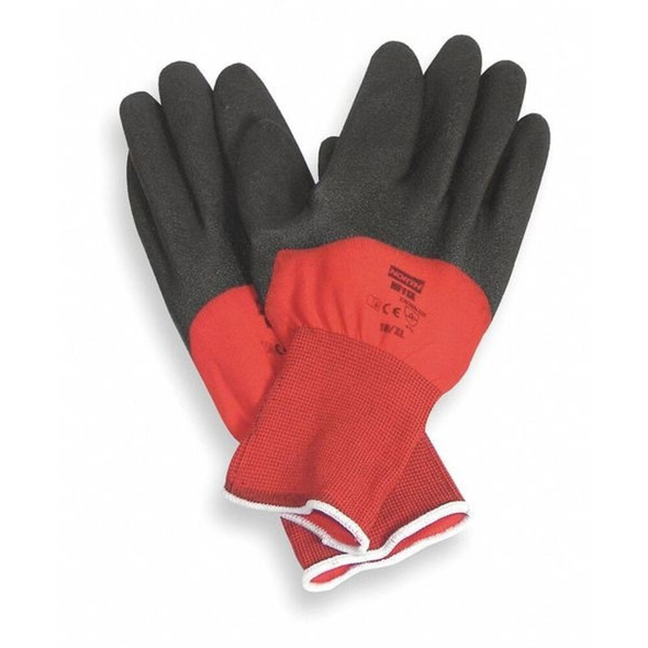 North Coated Gloves, PVC, Sandy, 3-4 Dip, 4 Abrasion Level, Red, S 1 PR NF11X-7S