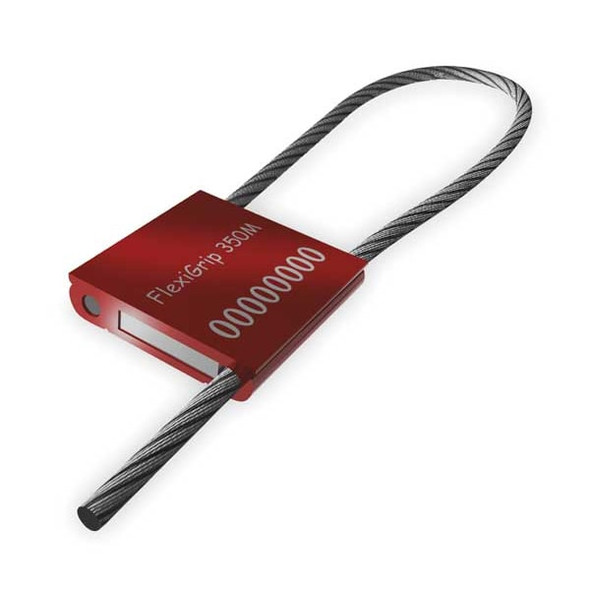 Tydenbrooks ISO 17712:2013 HS Cable Seal,12" x 1/8", Laser Marked,Red, PK200 1061005