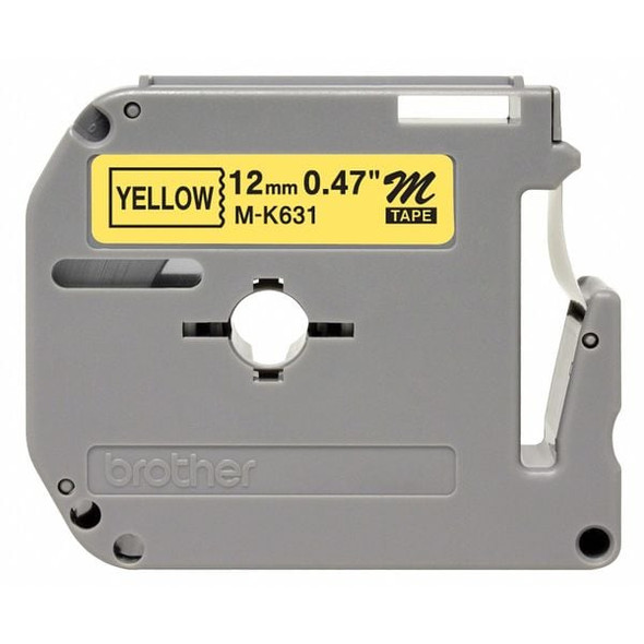 Brother Label/Ribbon Cartridge, Yellow, 1/2 in W MK631