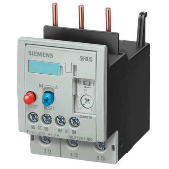 Siemens Overload Relay, 1NC/1NO, 7 A Min current, 10 A Max current, 690V AC 3RU21161JB0