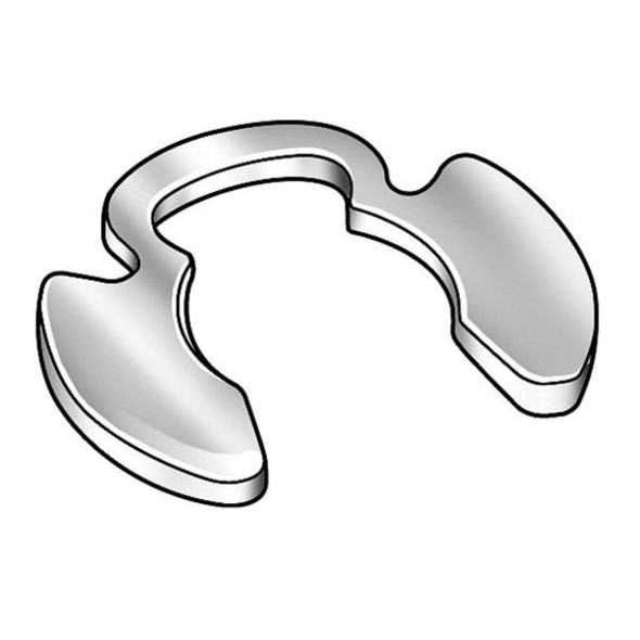 Rotor Clip External-E E-Clip, Steel, Black Phosphate Finish, 25 PK PO-100ST PA