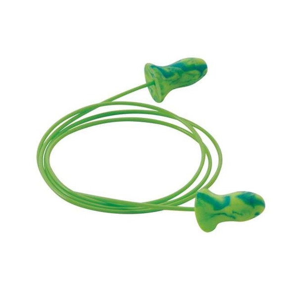 Meteors(R) Disposable Foam Ear Plugs, Bell Shape, 28 dB, Blue/Green, 100 PK