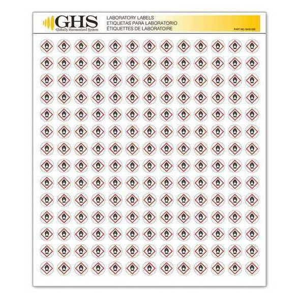 Ghs Safety GHSLabel,1/2inH,1/2inW,Paper,PK1820 GHS1225