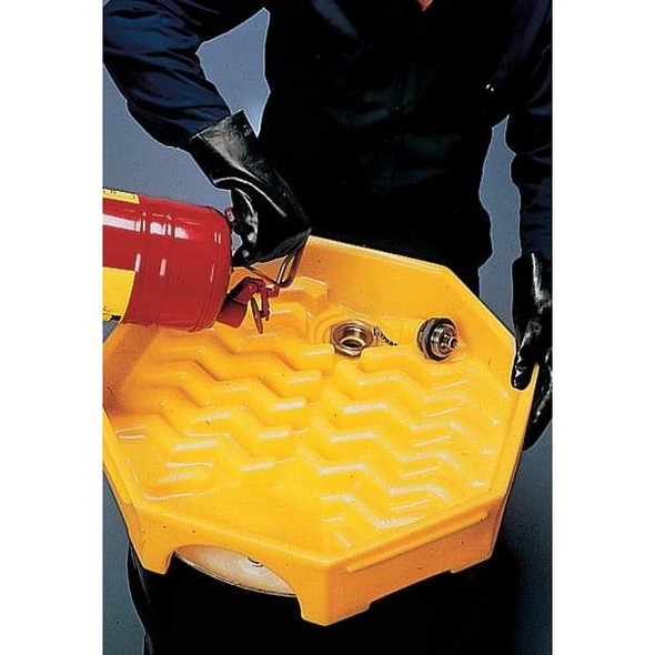 Ultratech Drum Funnel, Lockable, Yellow / Yellow, No Flame Arrester, 23 5/8 in x 5 1/2 in 482