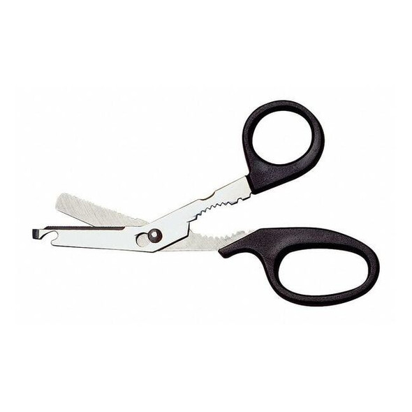 Emi Multipurpose Shear, Hardened Stainless Steel, 7-1/4" L, Black, Holster 2100