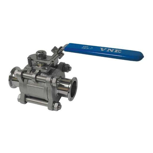 Vne 3/4" Clamp Stainless Steel Sanitary Ball Valve 2-Way EG90CC-6.75