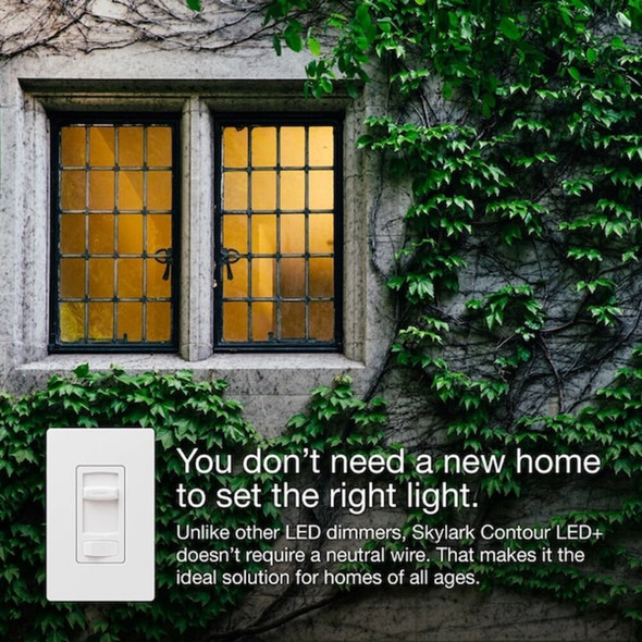 Lutron Lighting Dimmer,Slide,1-Pole-3-Way CTCL-153P-IV
