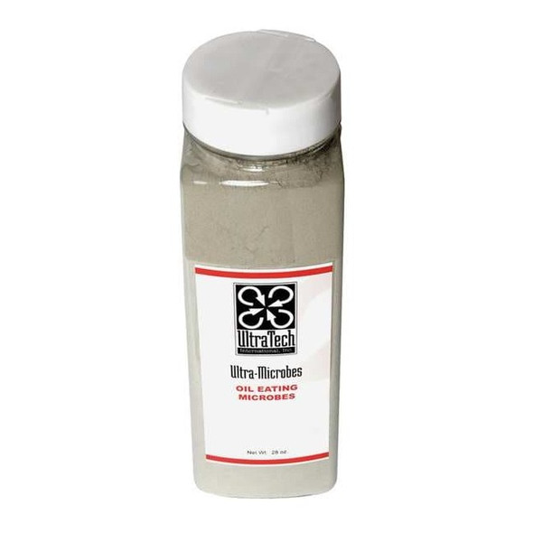 Oil-Eating Microbes, Shaker Bottle, Bentonite Clay, Microbes, Gray
