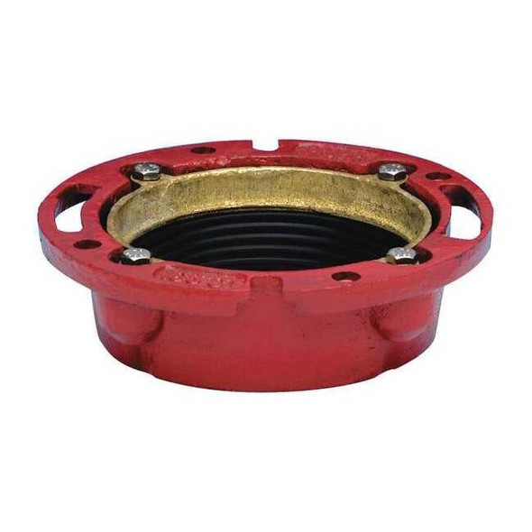 Oatey Toilet Flange, Red, Cast Iron, 4" 42255