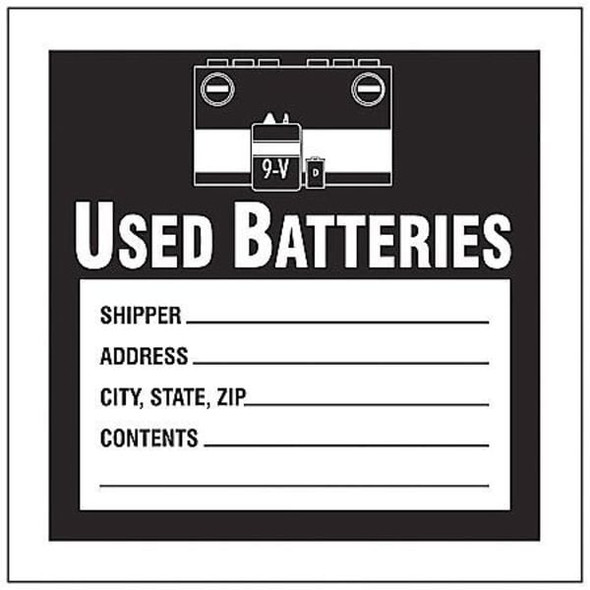 Accuform DOT Handling Label,Waste,6" W,PK250 MHZW26EVL