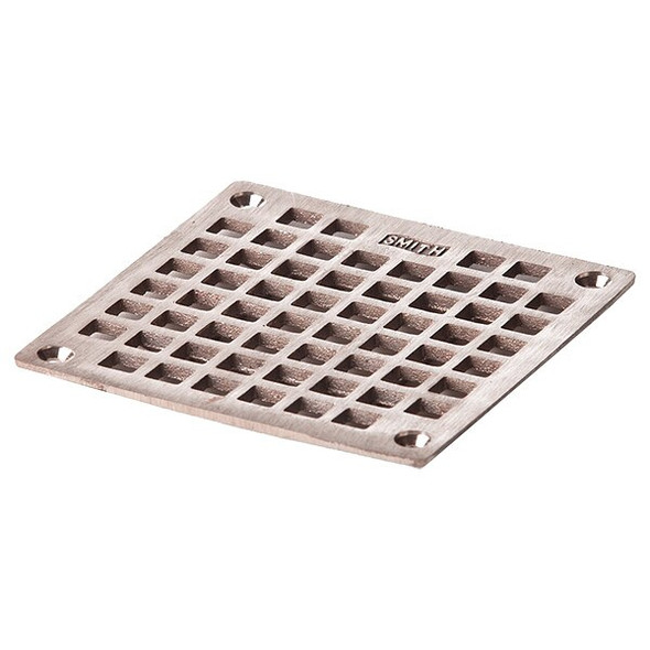 Jay R. Smith Manufacturing Square Commercial Grate, Nickel Bronze, Screw B06NBG